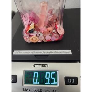 Pink Buttons various shapes and sizes